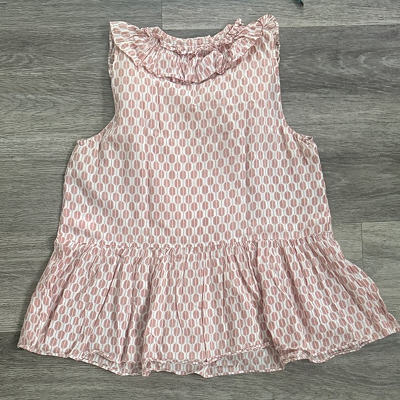 Kate Spade Pink Patterned Ruffle Blouse - Picture 4 of 8